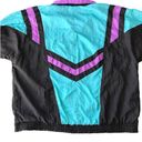 Lavon Vintage  Chevron Colorblock Full-Zip Windbreaker Women's Size Large Photo 9