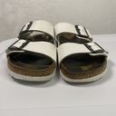 Birkenstock  Arizona White Leather Birko-Flor Slide Sandals EU 39 US L 8 Photo 3