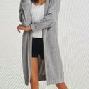 Grace Karin White Knee Length Full Zip Hoodie Cardigan with Kangaroo Pocket, size M Photo 1