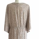 Entro  Dress Cream Multicolor Floral Half Sleeve Button Front Boho Tunic Large Photo 4