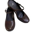 Dansko  Brown Leather Trixie Mary Janes Mules Open Back Heels 39.5 Photo 0