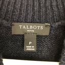 Talbots  Petite Mock Neck Pullover Argyle Fair Isle Chevron Gray Sweater Size P Photo 3