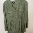 Olive green blouse Size 1X Photo 0