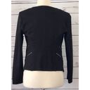 Love Tree  Blazer size Small Black Suit Jacket Womens Zippers Rayon Motorcycle Photo 1