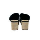 Loft  New Leather Wooden Heel Clogs Black Womens Size 9 Photo 6