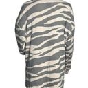 American Eagle  Sweatshirt Womens Small Cream Gray Zebra Print Jegging Fit Lounge Photo 2