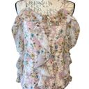 LC Lauren Conrad  floral ruffle cami tank S Photo 0