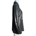 Banana Republic  Leather Jacket Black Snap Button Front Buttery Soft Long Sleeve Photo 1