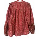 Joie  Pink Patterned Ruffled Button Down Blouse Women's Size XL Boho Lightweight Photo 4