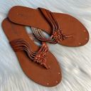 American Eagle  Brown Woven Thong Sandals Photo 6