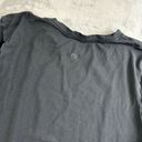 Lululemon  Womens Top Size 10 Short Sleeve Black Athletic Outdoors Preppy Boxy Photo 5