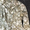 Cache  Silk Blouse Womens Medium Animal Print Top Button Up Blouse Y2K 90s Photo 7