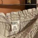 Roxy Oceanside Pant Linen Blend Tan Beige Lightweight Casual Drawstring NWT Sz S Photo 5