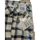 Treasure & Bond  Ivory Jade Plaid Boyfriend Tunic Shirt Sz S NEW Photo 2