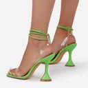 EGO heel sandals with ankle tie transparent upper Size 6.5 Photo 11