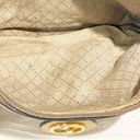 Gucci  Vintage GG Fabric Leather Trim Gold Hardware Shoulder Bag Pocketbook Photo 3