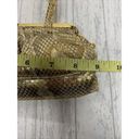 Stuart Weitzman Womens  Vintage Gold Snake Skin Clutch Photo 7