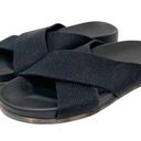 Rothy's Rothy’s Sandals Women’s 8.5 The Weekend Slide Black Crossover Straps NEW Photo 0