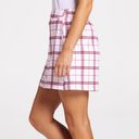 Lady Hagen  16” Woven Golf Skort Mid Rise Pink Plaid Mini Skirt Preppy Large Photo 2