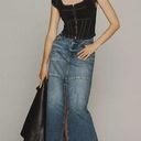 Pilcro  CONTRAST STITCH CORSET TOP Photo 0