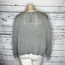 Lane Bryant  NWT Size 22/24 Gray - Silver Shimmer Stripe Crop Sweater Top Photo 2