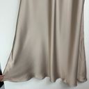 ZARA NWT  Satin Midi Skirt Sz XS Champagne Ruched Pleated High Rise Waist Photo 13