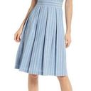 Gal Meets Glam  Blue Stripe Sleeveless Back Bow V Veck Flare Samantha Dress 8 Photo 0