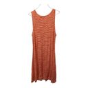 Philosophy  Tank Dress LARGE Orange White Striped Sleeveless Jersey Knit Casual Photo 2