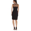 White House | Black Market WHBM Iconic Mesh Inset Sheath Dress in Black Size 4 Photo 3