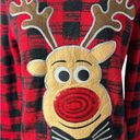 Holiday Time  Ugly Christmas‎ Sweater Women's Red Size 4-6 Rudolph Reindeer Photo 1