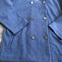 Banana Republic  Brushed Heavy Knit Jacket Womens Medium Blue NEW $130 Pea Coat Photo 8