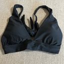 Aerie  Black Triangle Tie Back Adjustable Strap Bikini Top M Photo 2