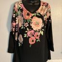 LuLaRoe  black floral long sleeve top Photo 0