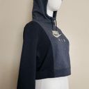 Nike Black/Grey/Silver  Cropped Hoodie, Women's M Photo 12