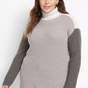 Lane Bryant  Gray Colorblock Turtleneck Long Sleeve Sweater Sz.18/20 NWT Photo 1