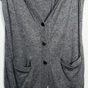 Banana Republic  Sleeveless Collared Cardigan Sweater Vest PS Grey NWOT Photo 6