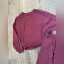 Free People  Beach Maroon Cotton Sweats Set Photo 4