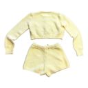 O. Vianca Yellow Crochet Set Crop sz S Photo 2