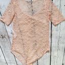 ZARA Peach Lace Bodysuit NWOT Photo 10