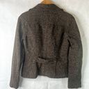 Calvin Klein Jeans ‎ Fitted Brown Tweed Wool Blend Jacket Size Small Photo 1