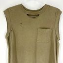 n:philanthropy  Distressed Pocket Tank Olive Green S Photo 1