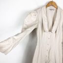 L'Academie  The Coco Mini Dress XS Beige Puff Sleeves Snap Buttons Cottagecore Photo 10