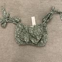 Eberjay Eberjey floral off shoulder green crop top NWT Photo 5