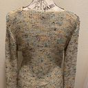 BCBGMAXAZRIA  women's Marled Knit cardigan sweater ruffle trim multi V Neck Large Photo 6