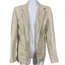 Denim & Co Khaki Stretch Denim Jacket Floral Embroidered Notch Collar Large Photo 3