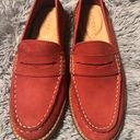 Sperry Seaport Red Penny Loafers Photo 5