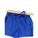 J. McLaughlin  Abbie Blue  Beachy Vacation Classic Preppy Linen Shorts (Size 6) Photo 3