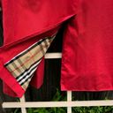 Burberry  London Trench Red Coat Jacket Sz 8 Photo 14