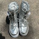 The Moon Mila Silver Metallic Winter Snow Boots w/ Side Pouches Photo 2