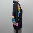 Adidas  Windbreaker Bomber Jacket Colorful Stripe Sleeves Medium Retro 80s 90s Photo 4